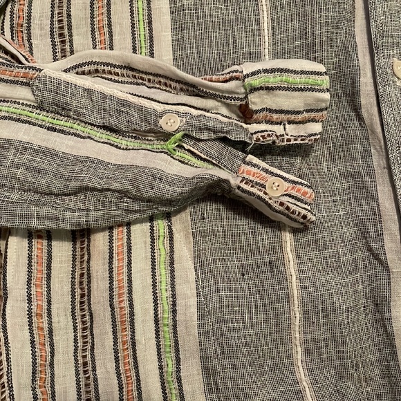 CP Shades Striped Linen Tunic Free People Beach - Picture 12 of 12